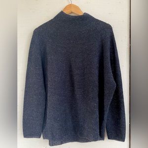 POETRY Alpaca Mock Turtleneck Sweater Black/Grey, size 10